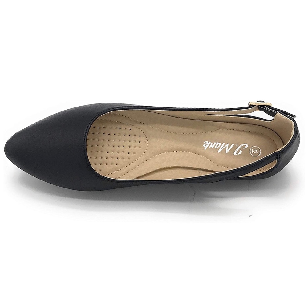 NWT Black Buckle Flats
